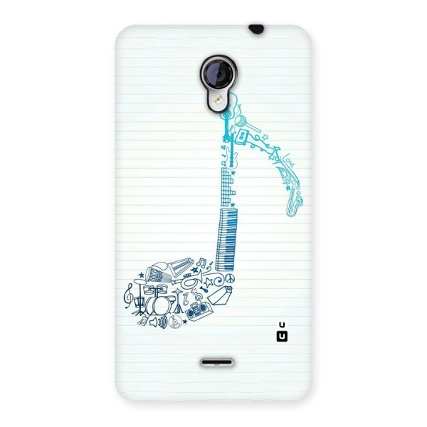 Music Note Design Back Case for Micromax Unite 2 A106