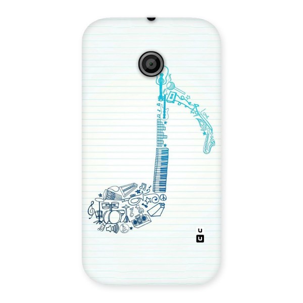 Music Note Design Back Case for Moto E