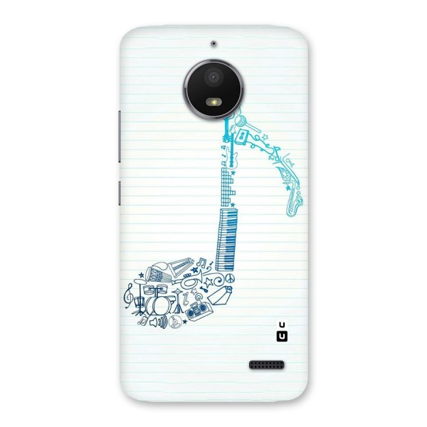 Music Note Design Back Case for Moto E4