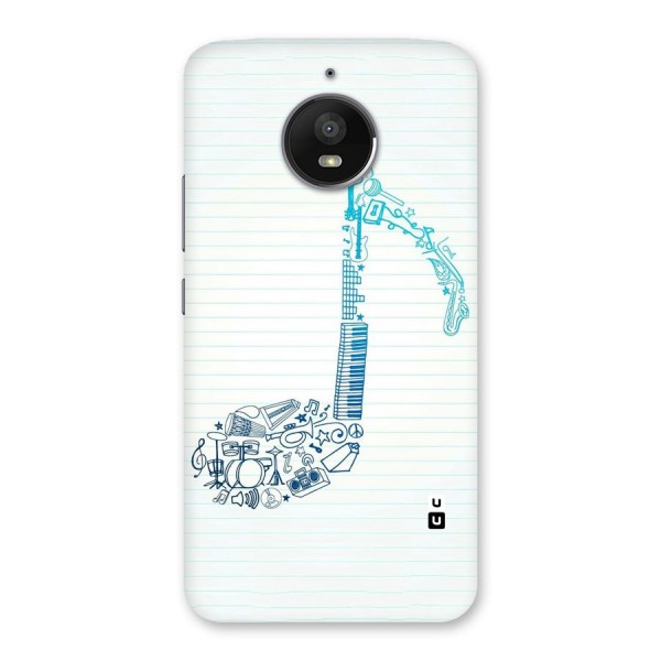 Music Note Design Back Case for Moto E4 Plus