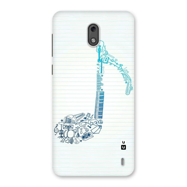 Music Note Design Back Case for Nokia 2