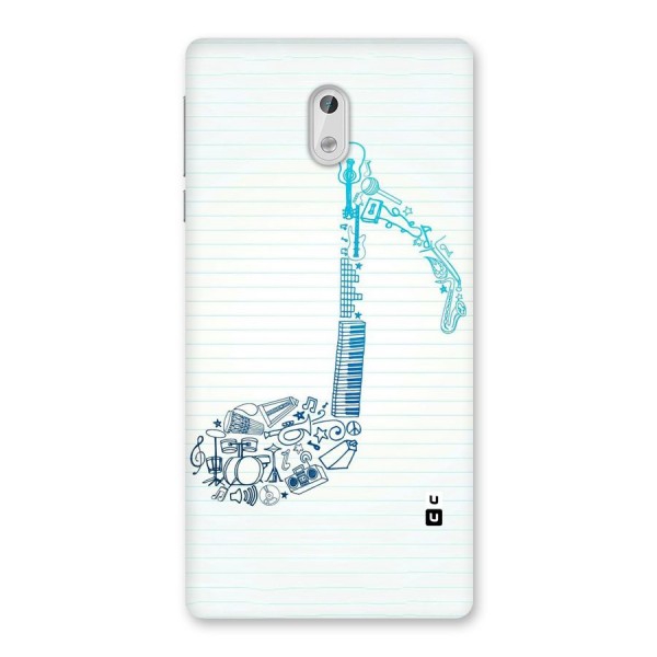 Music Note Design Back Case for Nokia 3