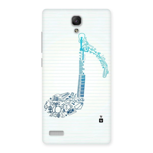 Music Note Design Back Case for Redmi Note