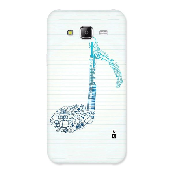 Music Note Design Back Case for Samsung Galaxy J5