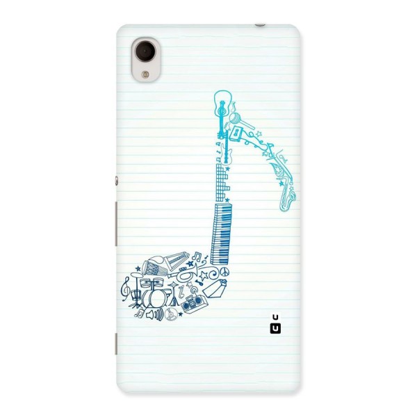 Music Note Design Back Case for Sony Xperia M4