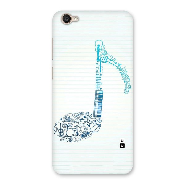 Music Note Design Back Case for Vivo Y55s