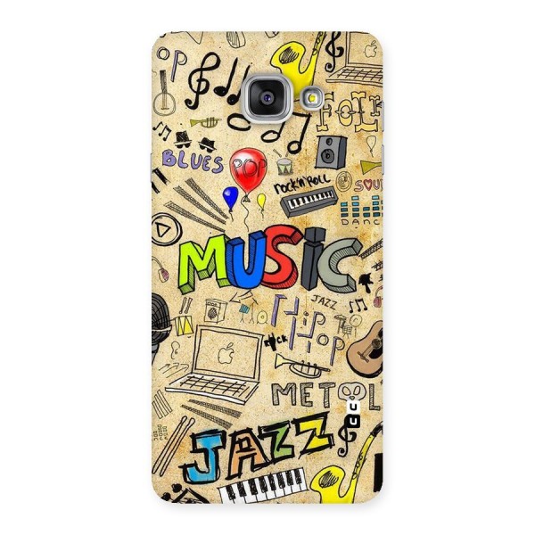 Music Pattern Back Case for Galaxy A7 2016