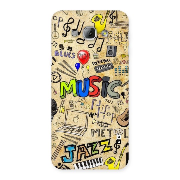 Music Pattern Back Case for Galaxy A8