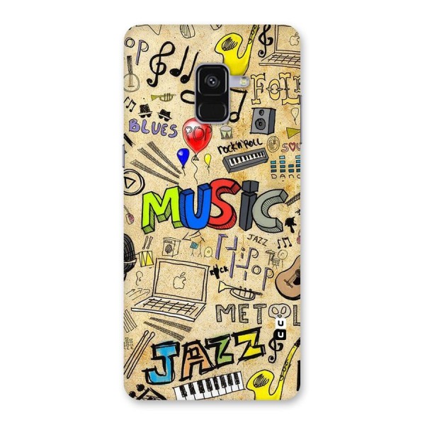 Music Pattern Back Case for Galaxy A8 Plus