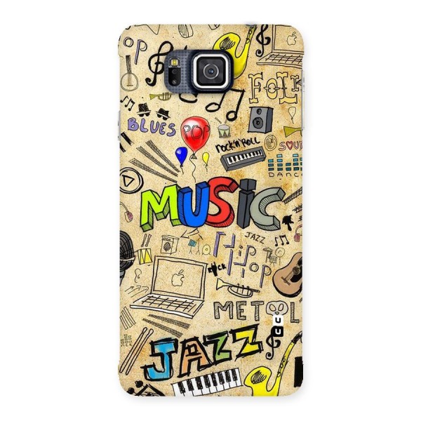 Music Pattern Back Case for Galaxy Alpha