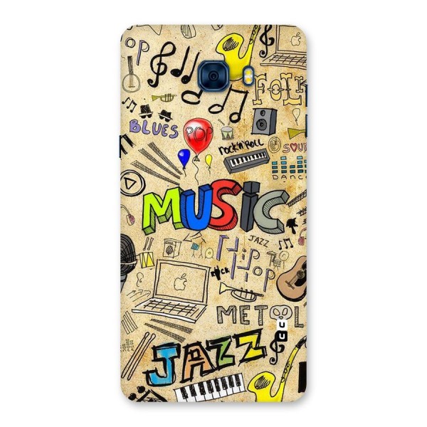 Music Pattern Back Case for Galaxy C7 Pro