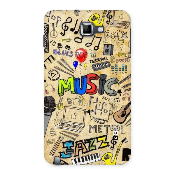 Music Pattern Back Case for Galaxy Note