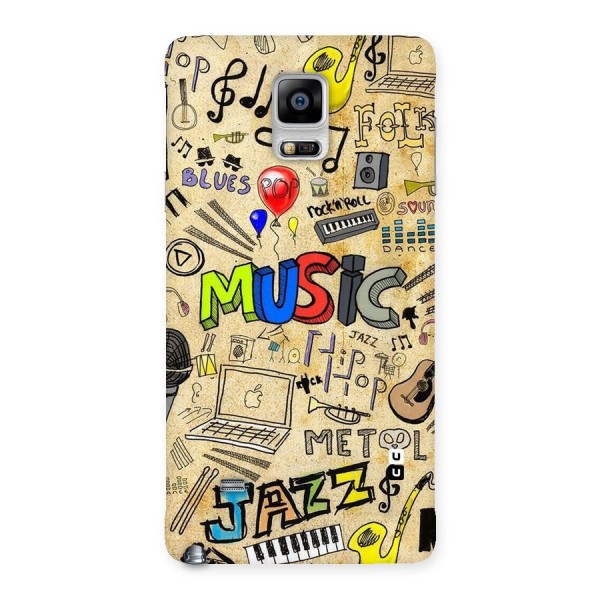 Music Pattern Back Case for Galaxy Note 4