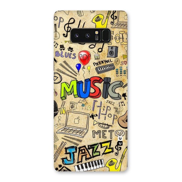 Music Pattern Back Case for Galaxy Note 8