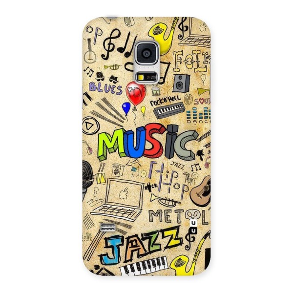 Music Pattern Back Case for Galaxy S5 Mini