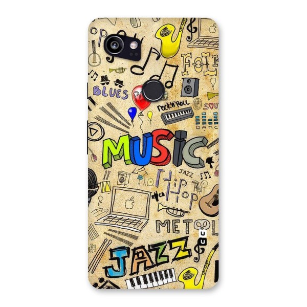 Music Pattern Back Case for Google Pixel 2 XL