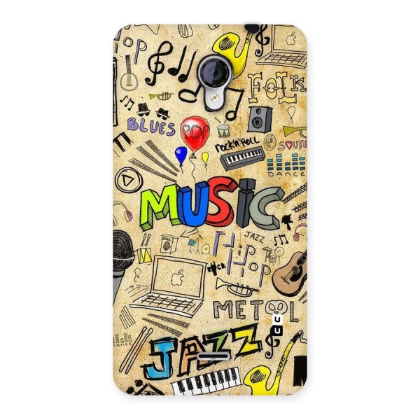 Music Pattern Back Case for Micromax Unite 2 A106