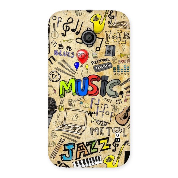 Music Pattern Back Case for Moto E