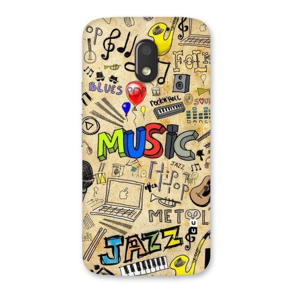 Music Pattern Back Case for Moto E3 Power