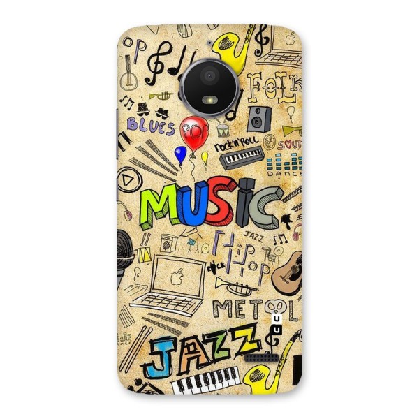 Music Pattern Back Case for Moto E4