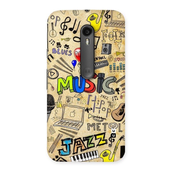 Music Pattern Back Case for Moto G3