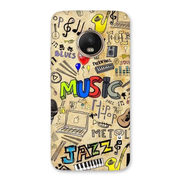 Music Pattern Back Case for Moto G5 Plus