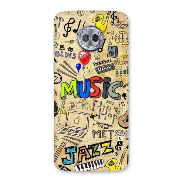 Music Pattern Back Case for Moto G6