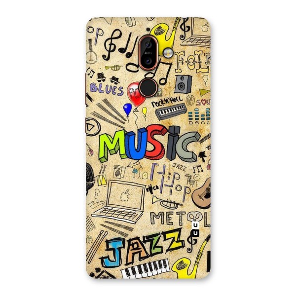 Music Pattern Back Case for Nokia 7 Plus