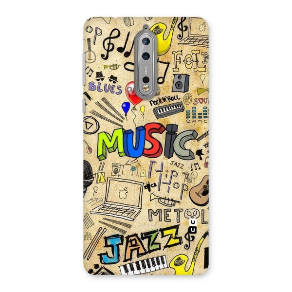 Music Pattern Back Case for Nokia 8