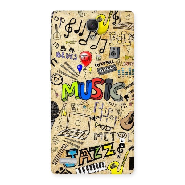 Music Pattern Back Case for Redmi Note