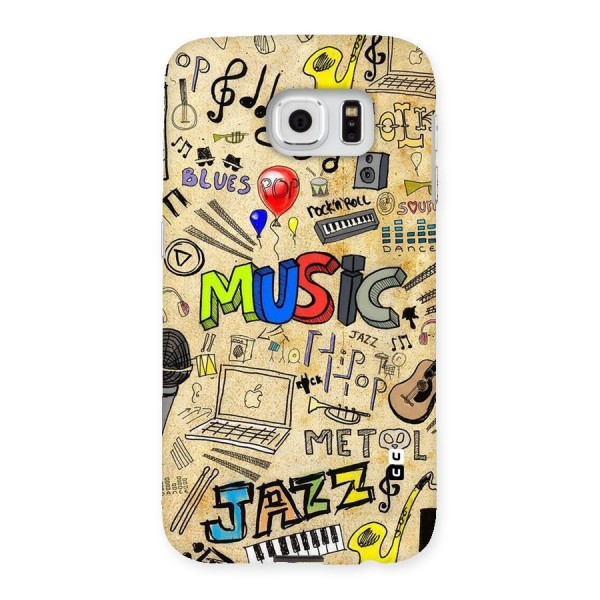 Music Pattern Back Case for Samsung Galaxy S6