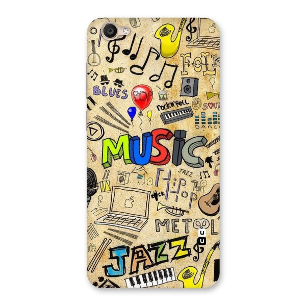 Music Pattern Back Case for Vivo Y55s