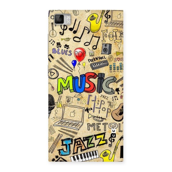 Music Pattern Back Case for Xiaomi Mi3