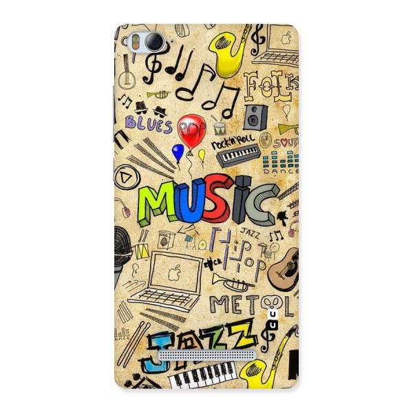 Music Pattern Back Case for Xiaomi Mi4i