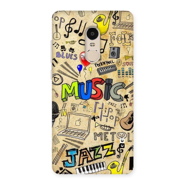 Music Pattern Back Case for Xiaomi Redmi Note 4