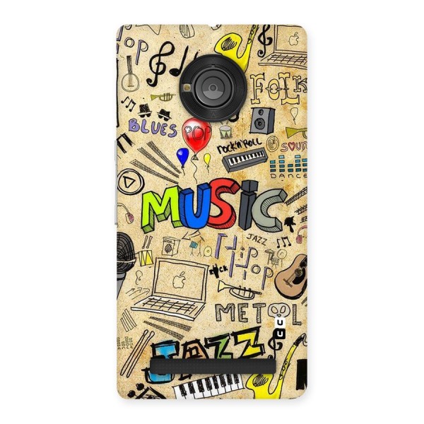 Music Pattern Back Case for Yu Yuphoria