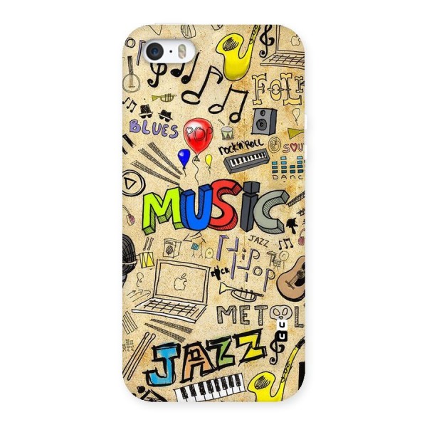 Music Pattern Back Case for iPhone 5 5S