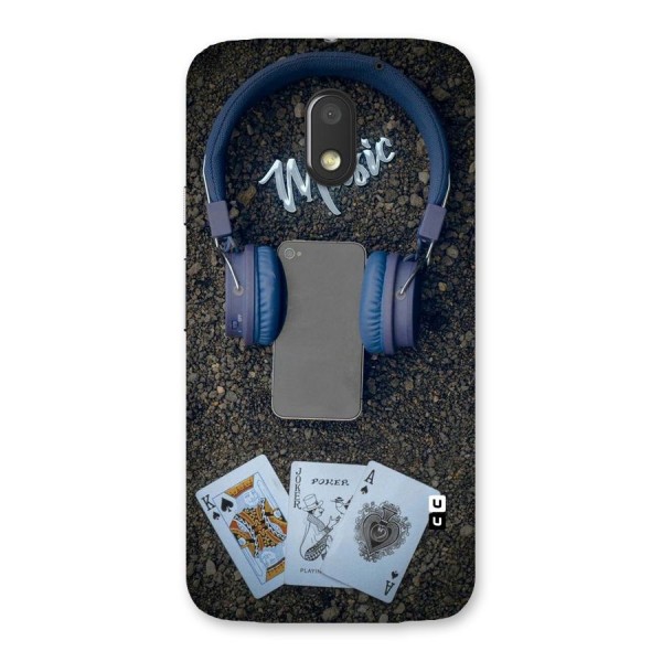 Music Power Cards Back Case for Moto E3 Power