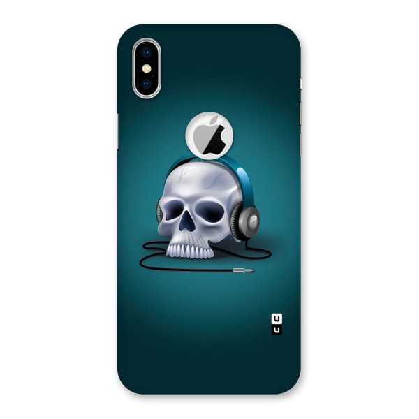 Music Skull Back Case for iPhone XS Logo Cut