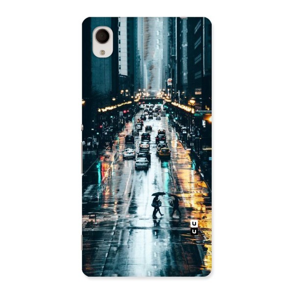 NY Streets Rainy Back Case for Sony Xperia M4