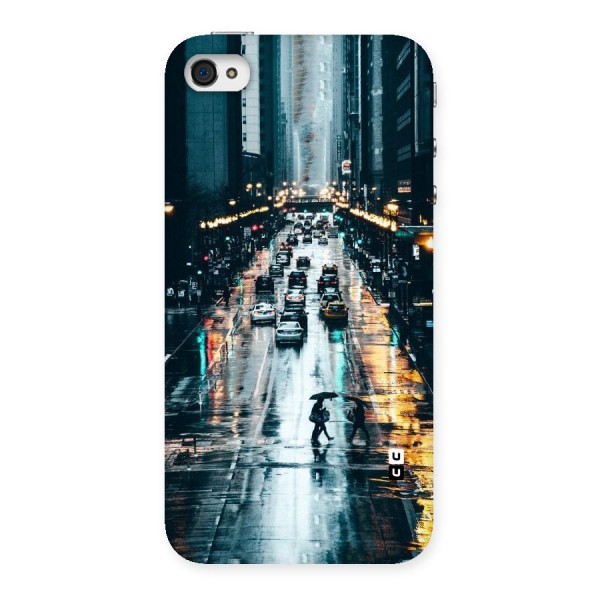 NY Streets Rainy Back Case for iPhone 4 4s