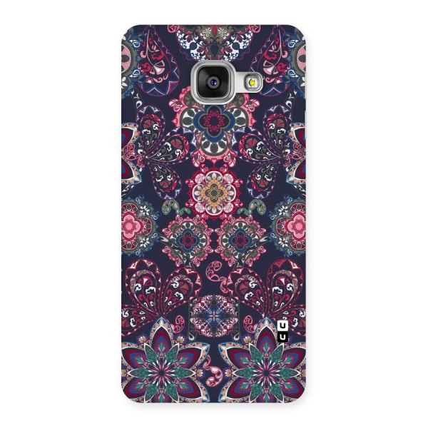 Navy Blue Bloom Pattern Back Case for Galaxy A3 2016