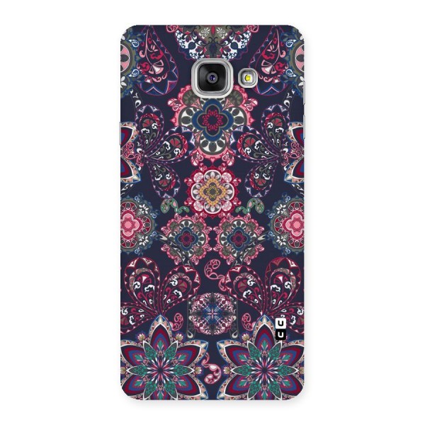 Navy Blue Bloom Pattern Back Case for Galaxy A7 2016