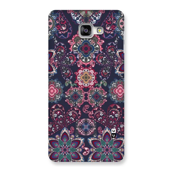 Navy Blue Bloom Pattern Back Case for Galaxy A9