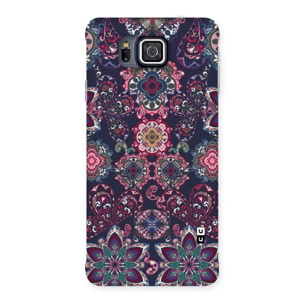 Navy Blue Bloom Pattern Back Case for Galaxy Alpha