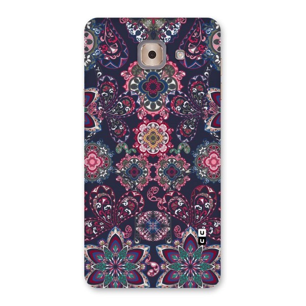 Navy Blue Bloom Pattern Back Case for Galaxy J7 Max