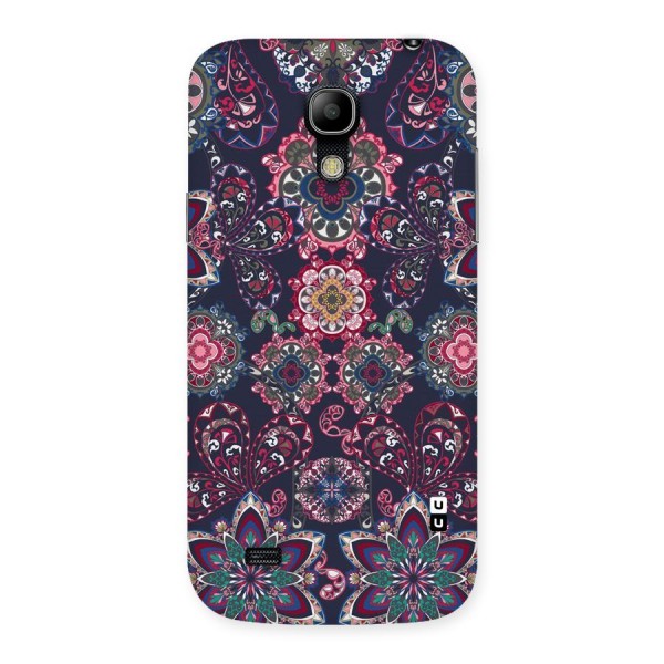 Navy Blue Bloom Pattern Back Case for Galaxy S4 Mini