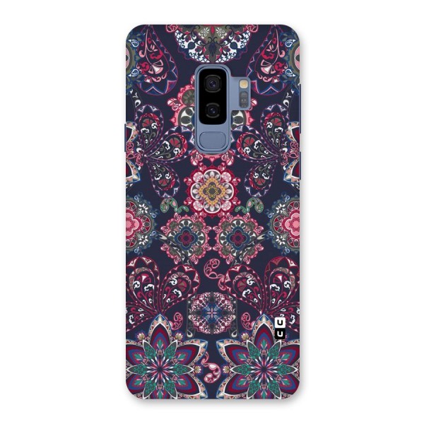 Navy Blue Bloom Pattern Back Case for Galaxy S9 Plus