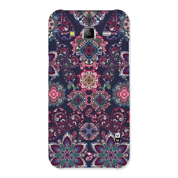 Navy Blue Bloom Pattern Back Case for Samsung Galaxy J5