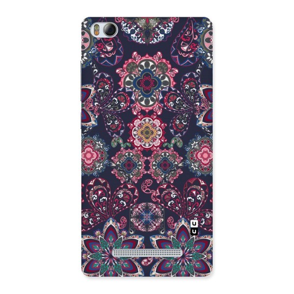 Navy Blue Bloom Pattern Back Case for Xiaomi Mi4i